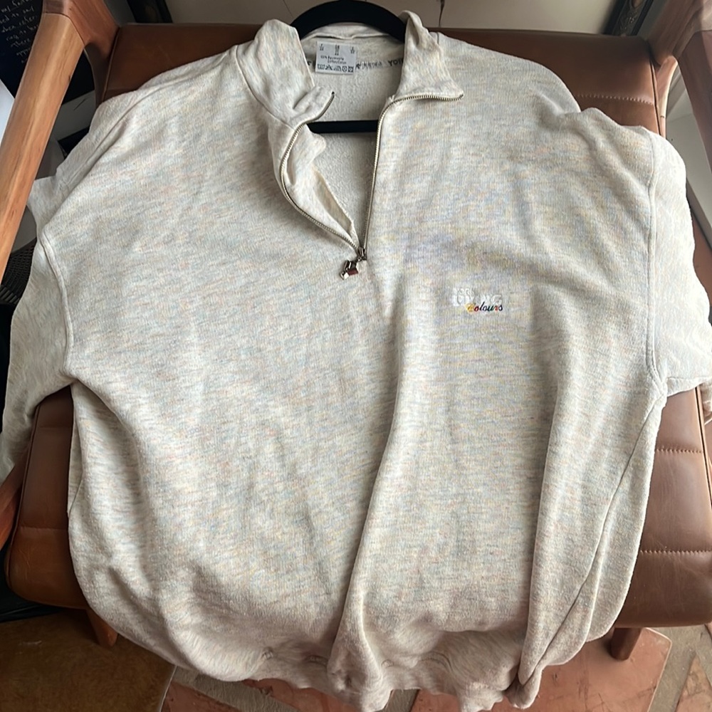 Quarter zip pullover sweatshirt